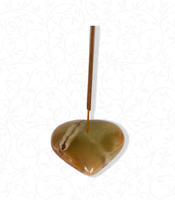 Onyx Heart Incense Holder 8 - 6x6cm